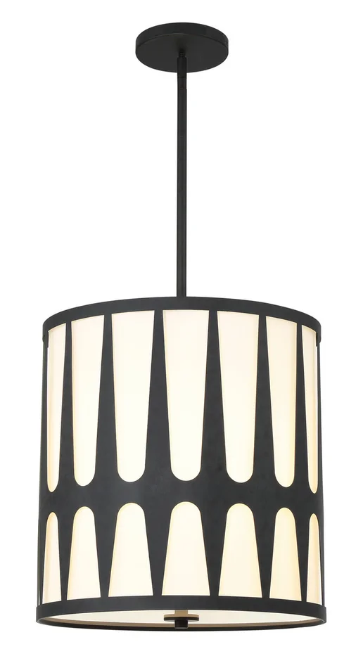 Royston Four Light Pendant in Black (60|ROY-805-BK)