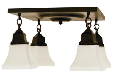 Ruskin Four Light Ceiling Mount in Antique Brass (37|RCM-4-AB)