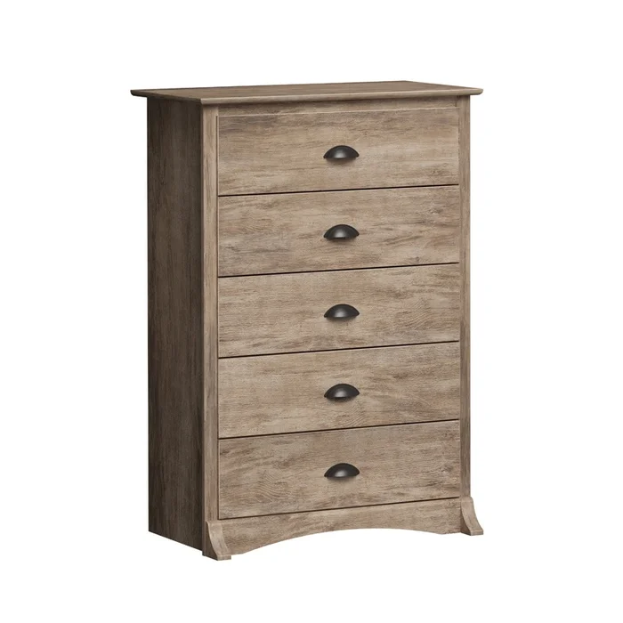 Salt Spring 5-Drawer Chest – Drifted Grey|Commode verticale Salt Spring 5tiroirs – gris dlav