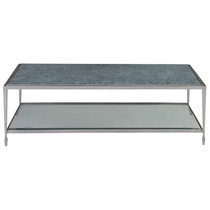 sashay silver rectangular cocktail table