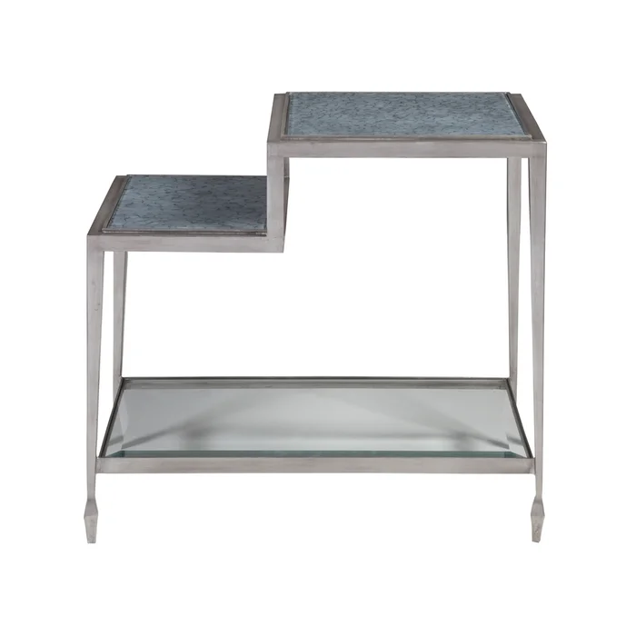 sashay silver rectangular end table