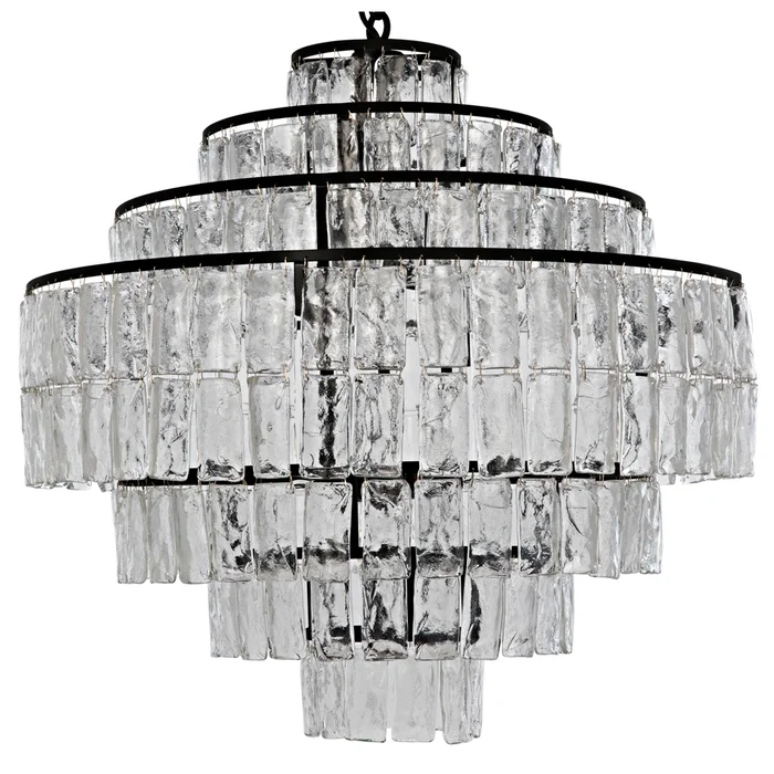 satellite chandelier, black steel