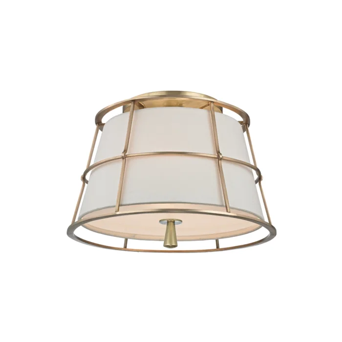 Savona 2-Light Semi Flush in Aged Brass 14.25L x 14.25W x 10.5H