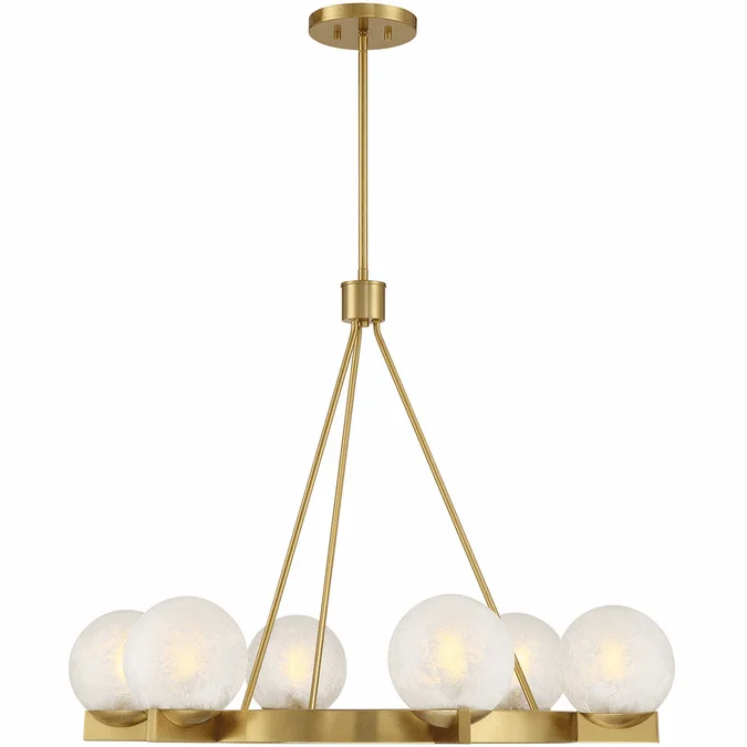 Savoy House 1-1014-6-322 Darien Contemporary Warm Brass Hanging Chandelier