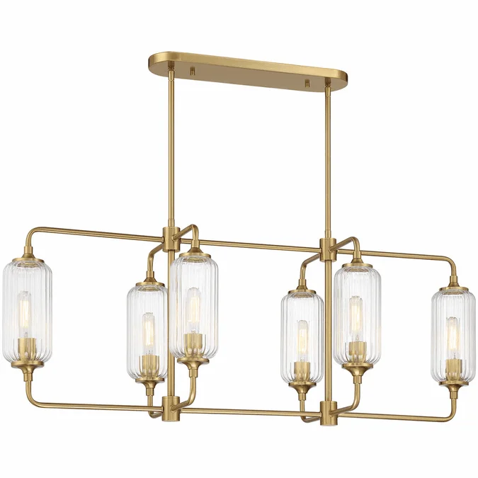 Savoy House 1-3026-6-322 Holton Contemporary Warm Brass Island Lighting