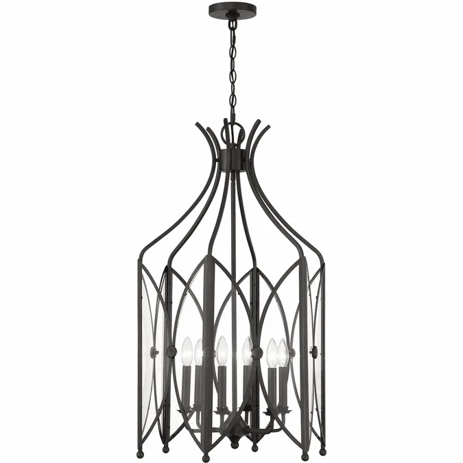 Savoy House 3-6802-6-188 Enclave Modern Black Tourmaline Foyer Lighting Fixture