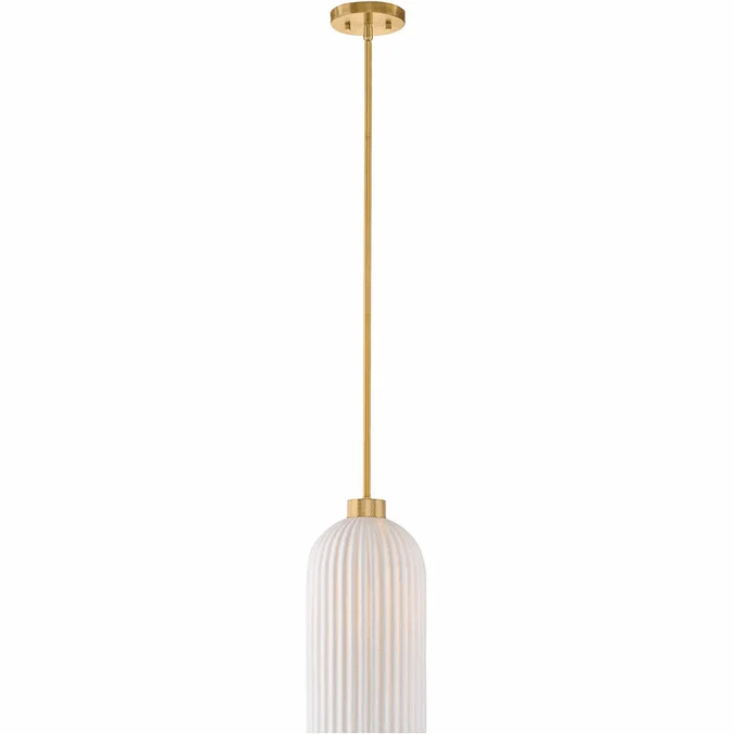 Savoy House 7-3171-1-322 Isla Blanca Modern Warm Brass Mini Ceiling Pendant Light