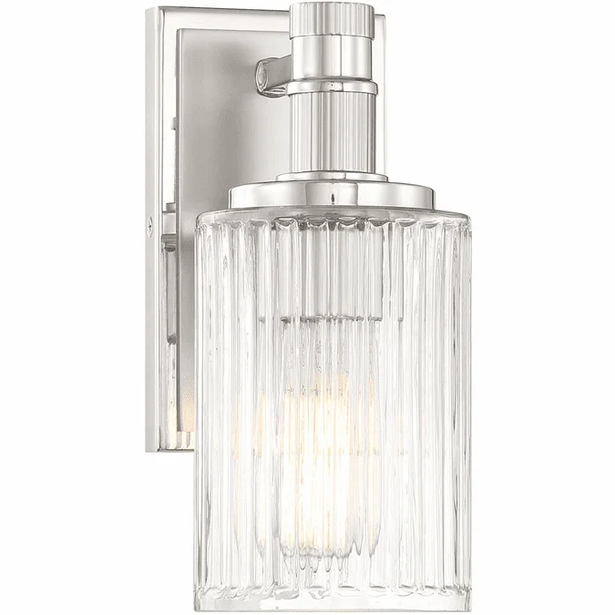 Savoy House 9-1102-1-146 Concord Modern Silver and Polished Nickel Wall Sconce Light
