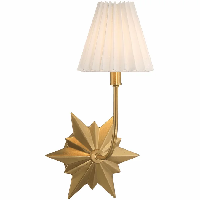 Savoy House 9-4408-1-322 Crestwood Contemporary Warm Brass Lighting Sconce