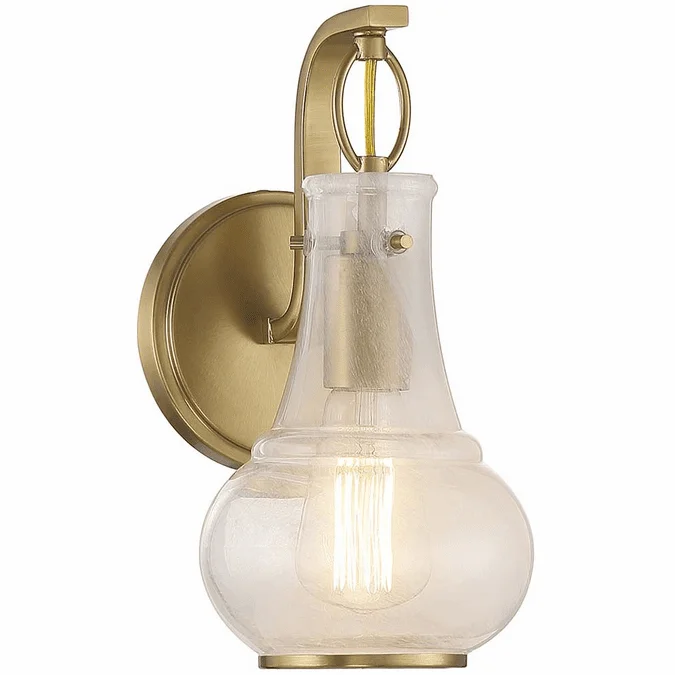 Savoy House 9-4417-1-322 Adams Modern Warm Brass Drum Wall Lighting