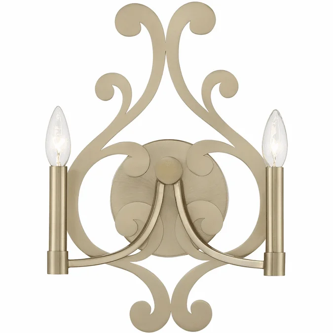 Savoy House 9-6094-2-127 Lombard Contemporary Noble Brass Wall Lamp