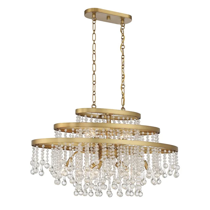 Savoy House Luna 10-Light Oval Chandelier – Brass – 1-1867-10-322