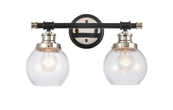 Saybrook Two Light Bath Vanity in Black Polished Nickel (405|340-2W-BPN-G3404-6)