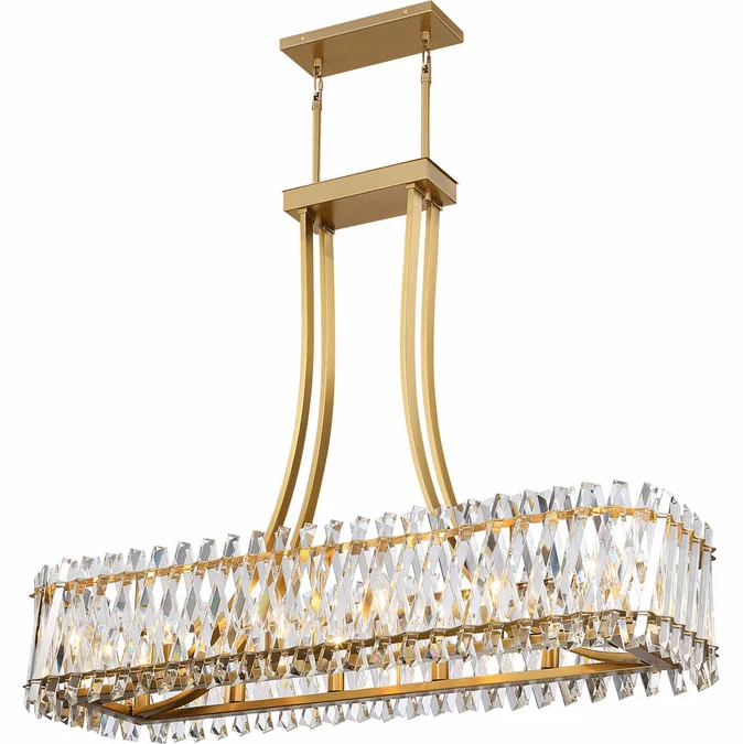 SDQ Lighting PD36401BG Modern Brushed Gold Island Light Fixture