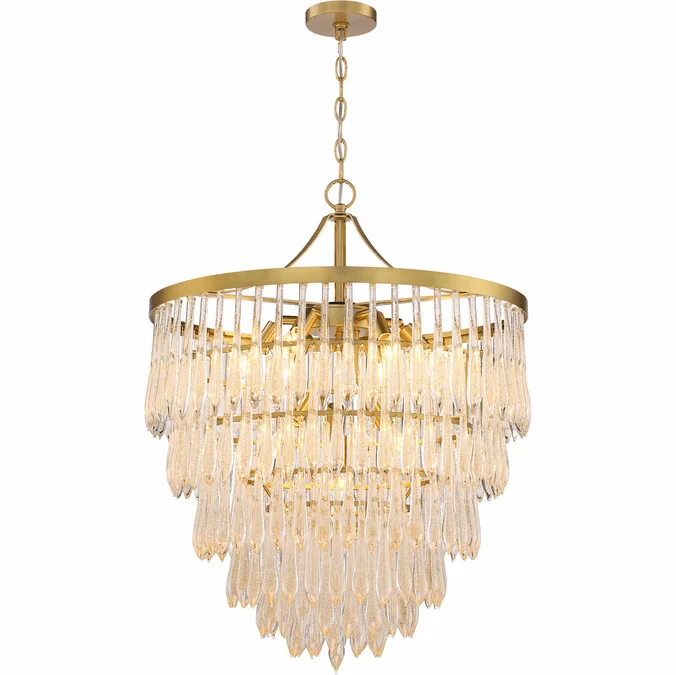 SDQ Lighting PD38710BG Contemporary Brushed Gold LED 24″ Hanging Light