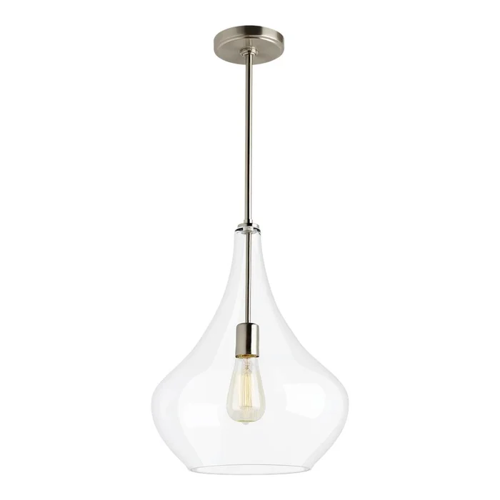 Sea Gull Mora One Light Pendant – Brushed Nickel – 6528201-962