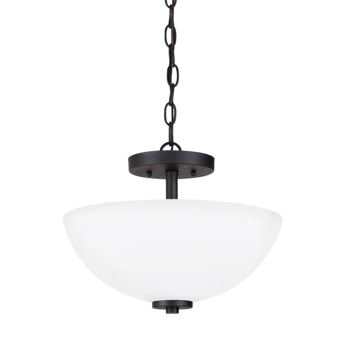 Sea Gull Oslo 2-LT Semi-Flush Mount – Blacksmith – 77160-839