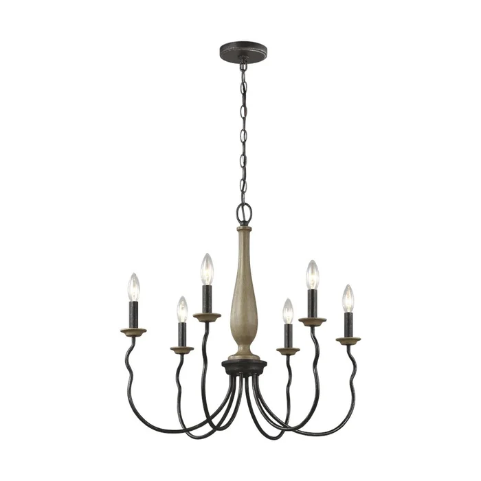 Sea Gull Samira Six Light Chandelier – Stardust – 3115806-846