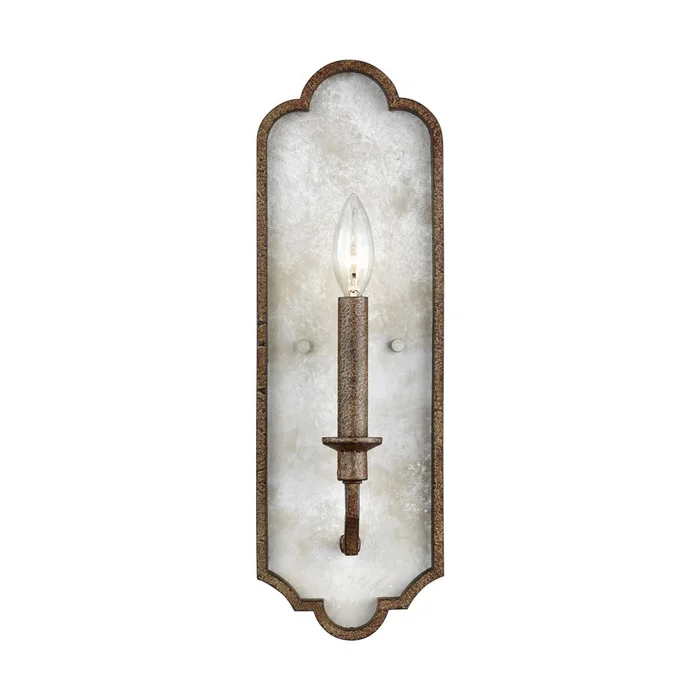 Sea Gull Spruce One Light Wall / Bath Sconce – Distressed White Wood – 4000501-748