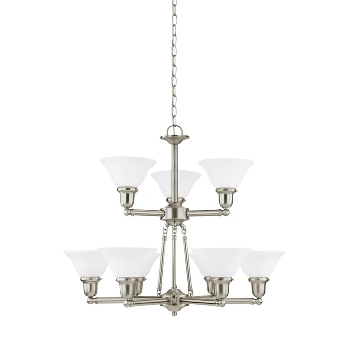 Sea Gull Sussex 9-LT Chandelier – Brushed Nickel – 31062EN3-962