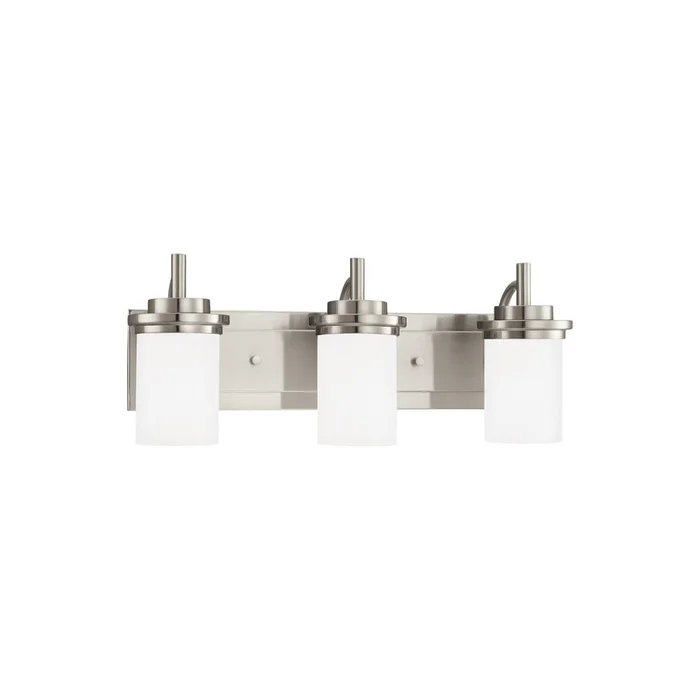 Sea Gull Winnetka 3-LT Wall/Bath Light – Brushed Nickel – 44662EN3-962