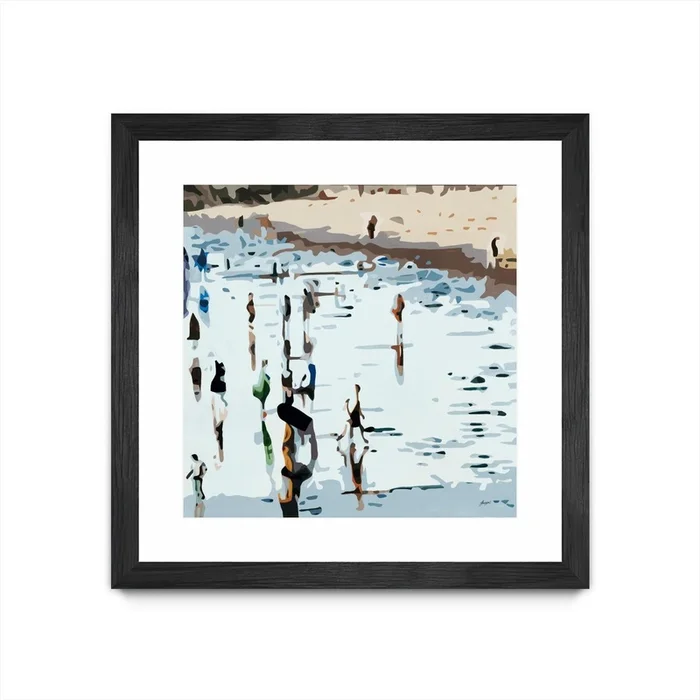 Self Reflection Matted and Framed Black 30×30 Wall Art|uvre dart murale encadre noire et mate Self Reflection 30×30
