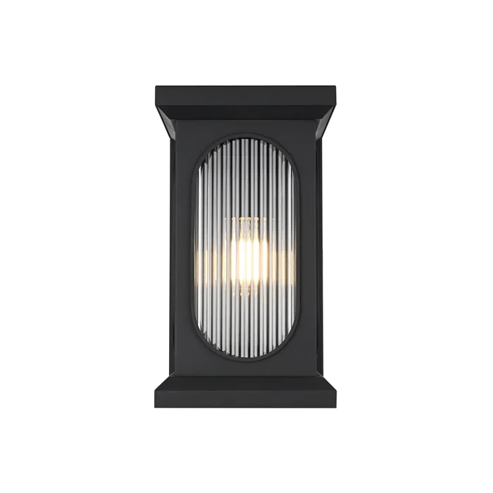 sevyn 9 inch outdoor wall sconce in black