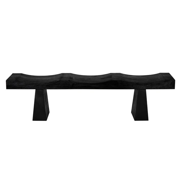 shibumi bench, burnt black finish