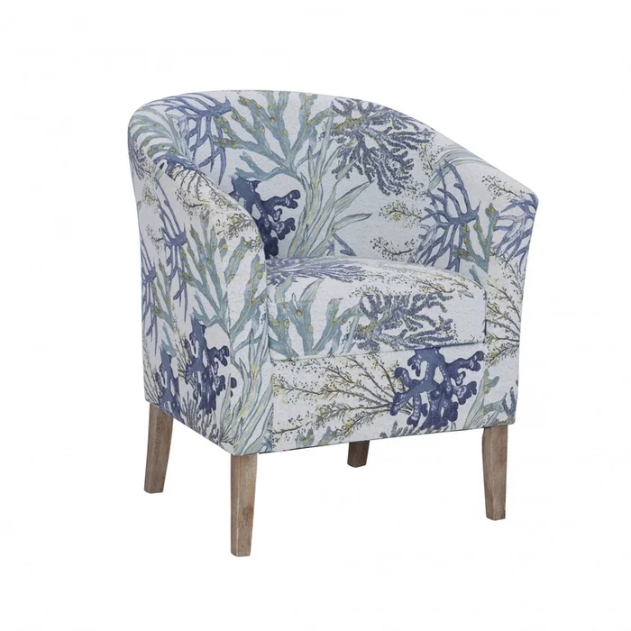 Simon Fabric Oceanside Accent Chair – Grey|Fauteuil dappoint Simon en tissu Oceanside – gris