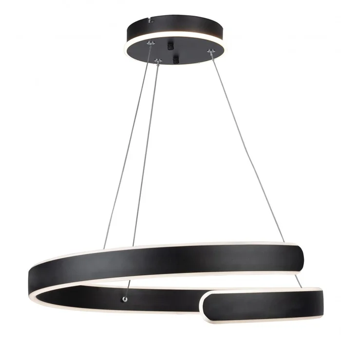 Sirius Collection Integrated LED Chandelier – Black|Lustre de la collection Sirius avec lumire DEL intgre – noir