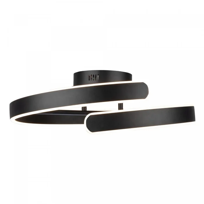 Sirius Collection Integrated LED Semi-Flush Mount – Black|Plafonnier semi-affleur de la collection Sirius avec lumire DEL intgre – noir