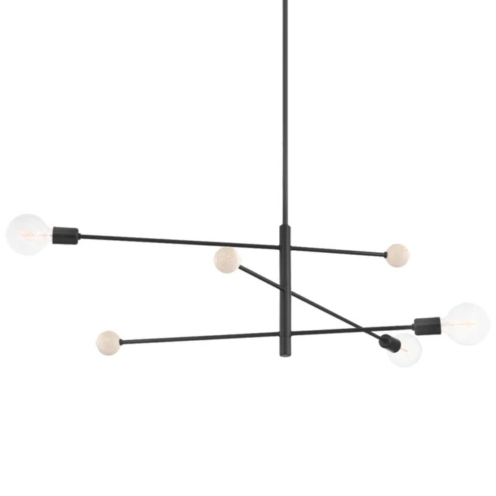 SLATER 3-Light Chandelier in Soft Black 31.75L x 65.75W x 16H