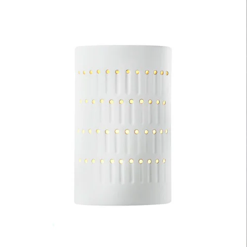 Small LED Cactus Cylinder – Open Top & Bottom (254|CER-2285-WTWT-LED1-1000)