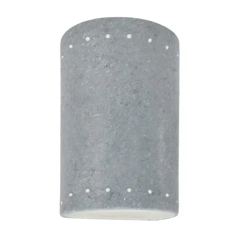 Small LED Cylinder w/ Perfs – Closed Top (Outdoor) (254|CER-0990W-CONC-LED1-1000)