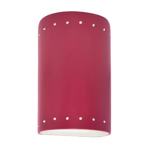 Small LED Cylinder w/ Perfs – Closed Top (Outdoor) (254|CER-0990W-CRSE-LED1-1000)