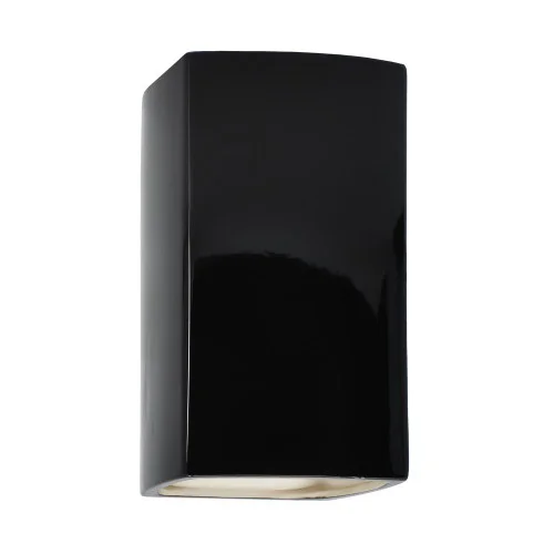 Small LED Rectangle – Open Top & Bottom (254|CER-0915-BLK-LED1-1000)