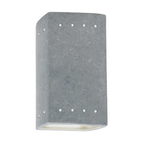 Small LED Rectangle w/ Perfs – Open Top & Bottom (254|CER-0925-CONC-LED1-1000)