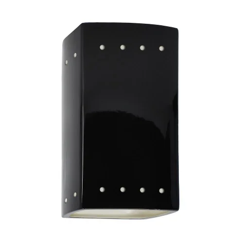 Small LED Rectangle w/ Perfs – Open Top & Bottom (Outdoor) (254|CER-0925W-BKMT-LED1-1000)