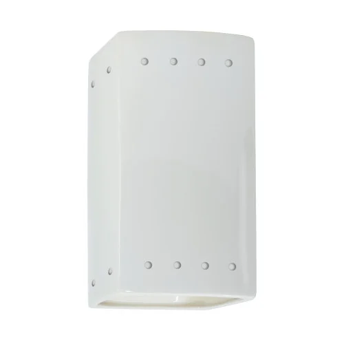 Small LED Rectangle w/ Perfs – Open Top & Bottom (Outdoor) (254|CER-0925W-WHT-LED1-1000)