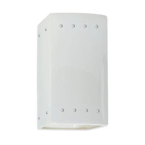 Small LED Rectangle w/ Perfs – Open Top & Bottom (Outdoor) (254|CER-0925W-WTWT-LED1-1000)