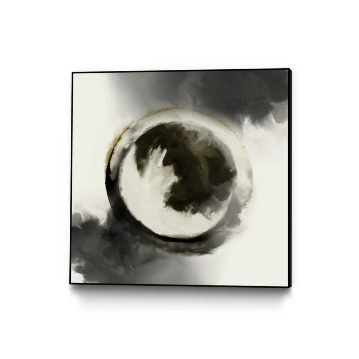 Smokey Circumference Canvas Framed Black 20×20 Wall Art|uvre dart murale sur toile encadre noire Smokey Circumference 20×20