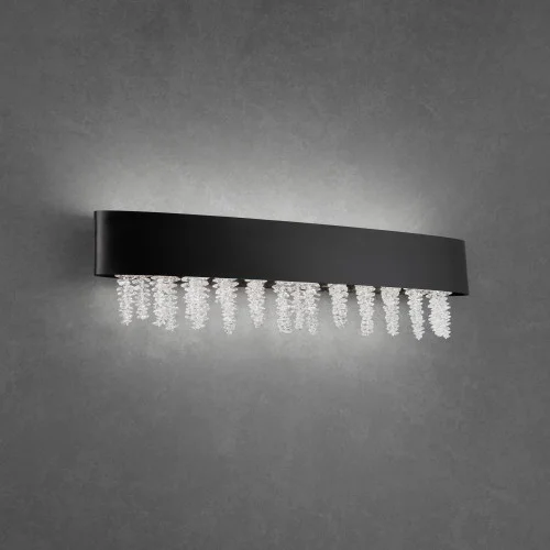 Soleil 27IN LED 3000K/3500K/4000K 120V-277V Bath Vanity & Wall Light in Black with Optic Crystal (168|S3527-18O)