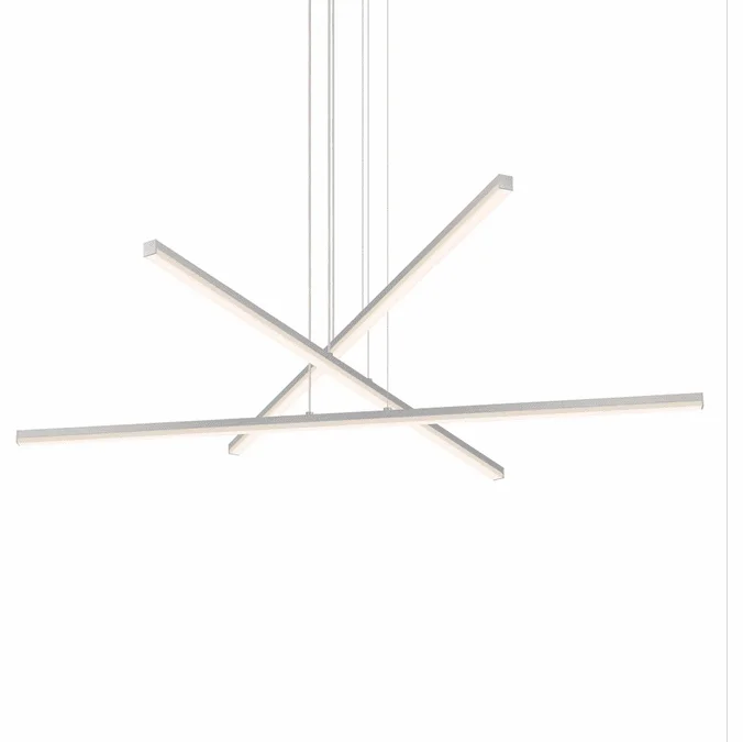 Sonneman 2763.16 Stix Contemporary Bright Satin Aluminum LED Multi Drop Lighting