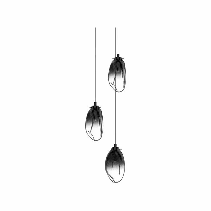 Sonneman 2971.25K Liquid Contemporary Satin Black Multi Drop Lighting