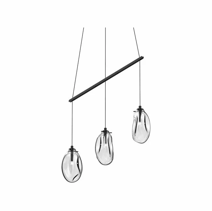 Sonneman 2973.25C Liquid Contemporary Satin Black Multi Ceiling Light Pendant