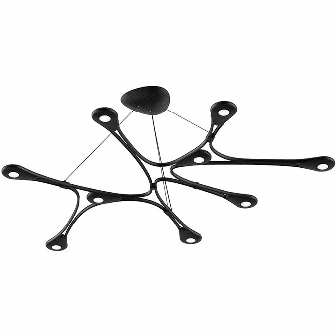 Sonneman 3274.25 Abstraction Modern Satin Black LED Hanging Pendant Lighting