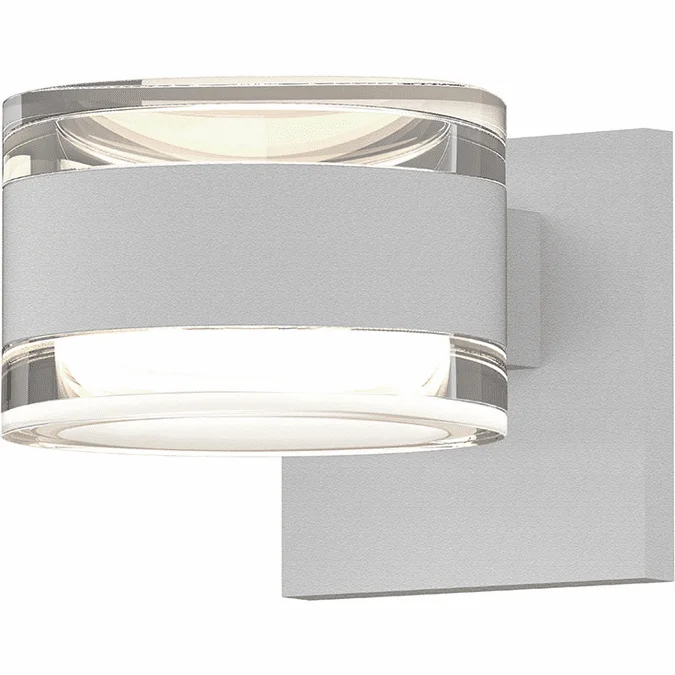 Sonneman 7302.FH.FH.98.WL REALS Contemporary Textured White LED Outdoor Wall Sconce