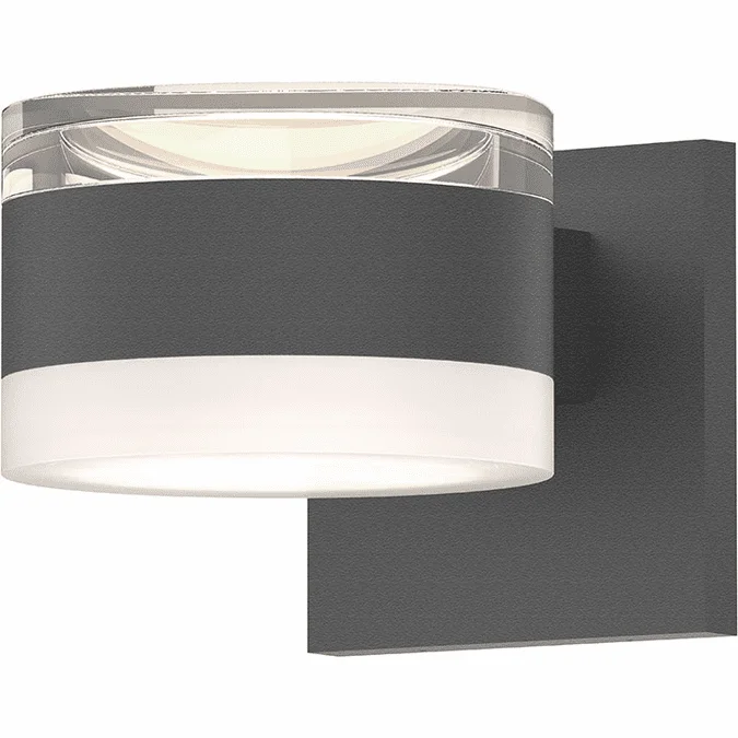 Sonneman 7302.FH.FW.74.WL REALS Contemporary Textured Gray LED Outdoor Wall Lighting