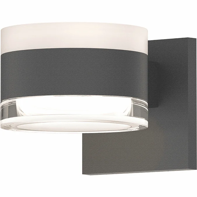 Sonneman 7302.FW.FH.74.WL REALS Modern Textured Gray LED Exterior Wall Sconce Lighting