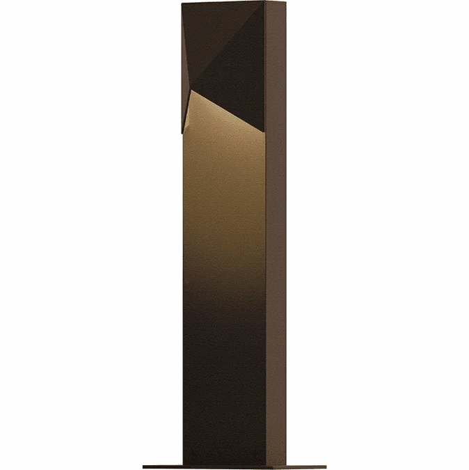 Sonneman 7321.72.WL Triform Compact Contemporary Low Voltage Textured Bronze LED Outdoor Bollard Landscape Lighting Design